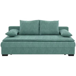 VENDA Schlafsofa Türkis - 207x94x90 cm