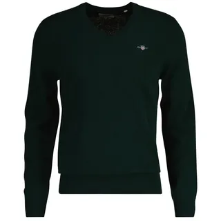 GANT Herren Extrafine Lambswool V-Neck Pullover, Tartan Green, L EU
