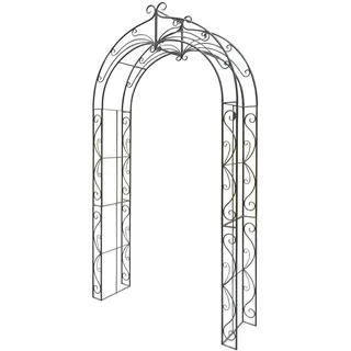 Dehner Rosenbogen Melina, ca. 244 x 134 x 38 cm, Metall, braun