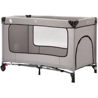 fillikid Baby-Reisebett »Reisebett mit Komfortmatratze, hellgrau melange« inkl. Transporttasche, grau