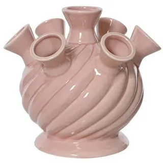 Vase , Rosa , Keramik , 18.00x16.00x18.00 cm , zum Stellen , Dekoration, Vasen, Keramikvasen