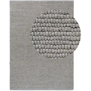 benuta Pure Wollteppich Beads Grau 160x230 cm , Textil , Beton Optik , Rechteckig , 160x230 cm , pflegeleicht , Teppiche und Böden, Teppiche, Schafwollteppiche