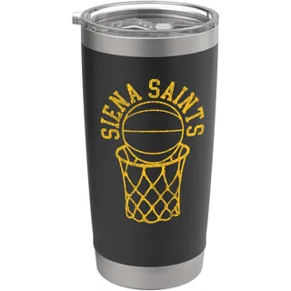 Siena College Distressed Vintage 80s Basketball Net Graphic Doppelwandiger Edelstahl-Thermobecher