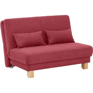 Home Affaire Schlafcouch Chenille 2-Sitzer Rot