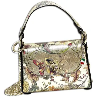 Florence Umhängetasche Biene Damen Echtledertasche farbig gold metallic OTF832ZF - Gold