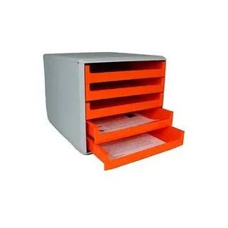 M&M Schubladenbox  orange 30050959, DIN A4 mit 5 Schubladen, 1 St.