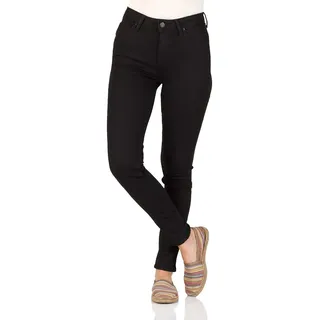 Lee Damen Scarlett HIGH Jeans, Black Rinse, 27W / 29L