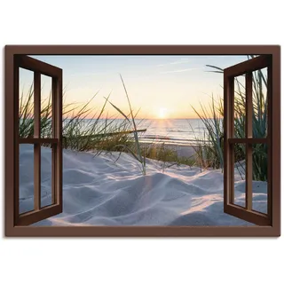Artland Wandbild »Ostseestrand durchs Fenster« Meer Bilder 1 Stk. tlg. als Alubild, Outdoorbild, Leinwandbild, Wandaufkleber, versch. Größen, beige
