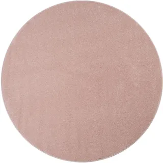 Paco Home Porto 890 Kurzflorteppich Ø 120 cm Rosé