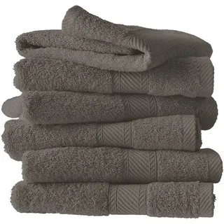 handtuch Hélène100 cm Baumwolle braun 6 Stück - Braun