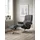 Relaxsessel Mayfair Leder 79 x 102 x 73 cm Grau mit Hocker