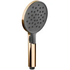 Gessi Origini  Antikalk-Handbrause, mit Dreh-Wahlschalter, 2-Strahl, mit schwarzem Einsatz, 47350, Farbe: Warm Bronze PVD