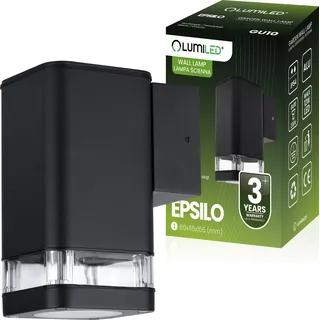 LUMILED Außenwandleuchte Wandlampe aussen Außenleuchte Wand GU10 Fassung Außenbeleuchtung Wandleuchter Gartenleuchte Terrasse Haus Fassade IP54 schwarz unten