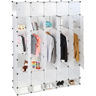 Relaxdays Kleiderschrank Stecksystem 180 x 46,5 x 234 schwarz
