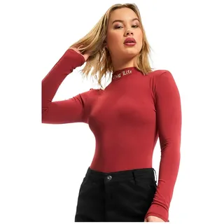 Thug Life Statement Langarm-body - Red - XS