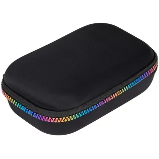 ZipIt Colorz Stiftebox für Mädchen & Jungen, hält bis zu 60 Stifte, Stabiler Aufbewahrungsbehälter für Schul- und Bürobedarf, sicherer Reißverschluss (schwarz & Regenbogen)