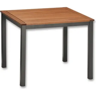 FLAMINGO Gartentisch 89,3x89,3x74,6 cm Eukalyptus - Grau