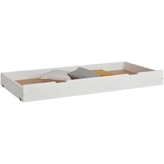 Linea Natura Bettschubkasten , Weiß , Holz, Holzwerkstoff , Buche , massiv , 90x200 cm , Schlafzimmer, Betten, Bettgestelle- Einzelteile, Bettkästen