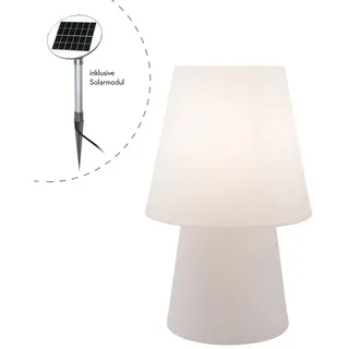 8 seasons DESIGN Dekoleuchte Kunststoff 60 cm Solar spritzwassergeschützt weiß