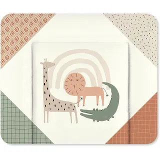 Julius Zöllner Wickelauflage Softy 85x75 cm - Wickelunterlage - wasserdicht und abwischbar - Made in Germany – Oeko-Tex Standard 100 – Wild Friends GD