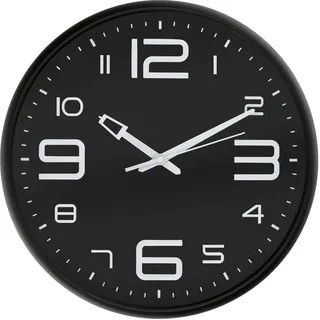Wall-Art Wanduhr Modern Ø 38,5 cm Schwarz