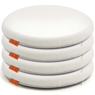 Sitzkissen Outdoor für Gartenstuhl & Balkon – Dickes Memory Foam Stuhlkissen 40x40 cm – Bequem, Rutschfest & Formstabil – Rund & Eckig als 2er oder 4er Set wählbar – Esszimmer Küche – OEKO-TEX