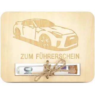 TAKULA Führerschein Geschenk Spardose Auto,Führerschein Bestanden Geschenk,Geburtstagskarte Auto Finanzspritze Geldgeschenk,Geschenk zum Neuen Auto|FÜHRERSCHEIN