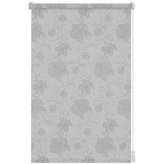 GARDINIA Rollo EasyFix silberfarben, Stickerei 120 x 150 cm Silber