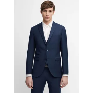 Baukastensakko CINQUE "CICASTELLO", Herren, Gr. 56, blau (dunkelblau), Obermaterial: 53% Polyester, 43% Schurwolle, 4% Elasthan, unifarben, schmal, Sakkos Baukastensakko, Slim-Fit