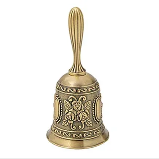 Belons Edle Handglocke Zinklegierung Tischglocke Anrufservice Glocke Handklingel Tischklingel Rezeptionsglocke Schulglocke Weihnachtsglocke