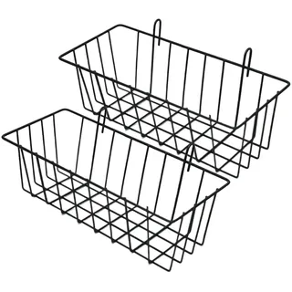 Jauhmui Wandregal Ohne Bohren 2 Stk,Draht Wandkorb Körbe Gitter Korb Wand Organisator Für Wandgitter Fotowand (Schwarz)