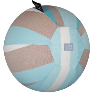 Hoppediz Luftballon-Hülle, praktischer Handtaschen Ball, Spielspaß für unterwegs und zuhause, schnell aufgepustet, Geschenkidee, 2 Luftballons inklusive, Design Brest, Ø 25 cm, Blau