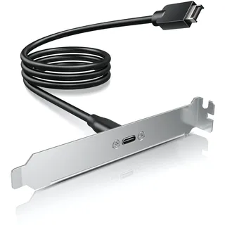 GRAUGEAR 20 Gbit/s USB 3.2 Gen 2x2 USB-C Frontpanel Typ-C Adapter, Motherboard-Header-Verlängerungskabel, USB-C auf USB 3.2 Type-E Key-A 20-poliger Stecker mit PCIe-Halterung, 59,9 cm [G-AD-ETC-10G]