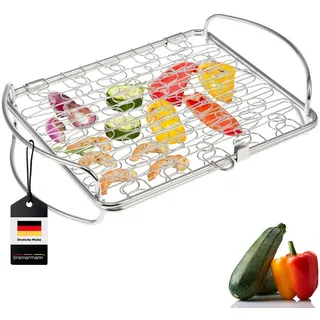 bremermann Grillkorb, silber, Edelstahl , Edelstahlfarben , Metall , 29.7x6.3x21.4 cm , Grills, Grillzubehör