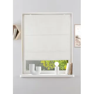 Rollo OTTO HOME "RIOLA" Gr. 9, cream, B:110cm H:130cm, Polyester, Rollos, Rollo, Faltrollo in trendiger Leinenoptik, einfache Montage, Topseller