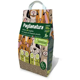 paglianatura Katzenklo für Nagetiere in Kügelchen 6mm — natürlich und Öko — 3kg/6