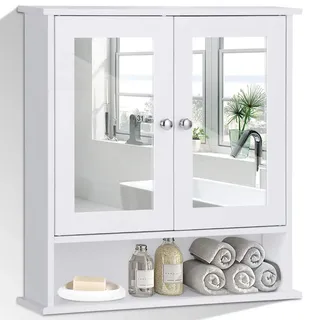 Costway Spiegelschrank 58,5 cm weiß