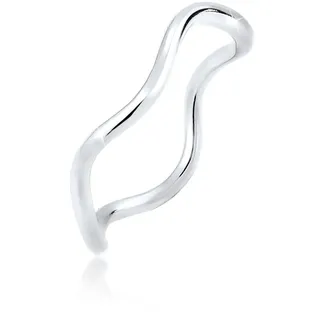 Elli Ring Damen Wellen Minimal Geo Trend in 925 Sterling Silber