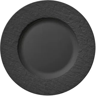 Villeroy & Boch Speiseteller Manufacture Rock Premium Porcelain Schwarz
