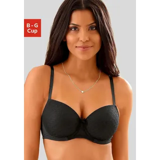 LASCANA Schalen-BH ", Bügel-BH, Dirndl-BH" mit graphischer Spitze, Dessous, schwarz
