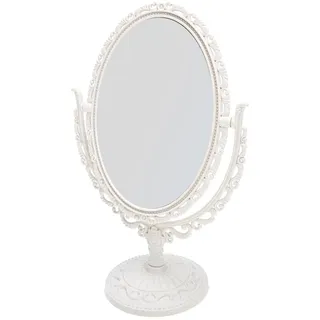 Lurrose Vintage Up Spiegel Vintage Tabletop Make- Up Spiegel Doppelseitig Tisch Tisch Kosmtischer Gepr?gter Gerahmter für ? (Beige) Schreibtisch Make