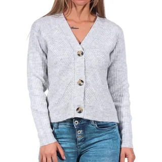 ONLY Damen Onlcarol L/S KNT Noos Cardigan, Light Grey Melange, S EU