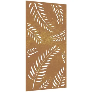 vidaXL Garten-Wanddeko 105x55 cm Cortenstahl Blatt-Design