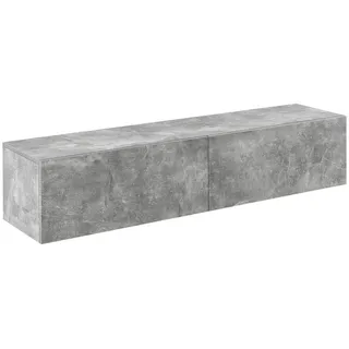 [en.casa] Evaton Hängelowboard 140x30x33 cm Grau Spanplatte