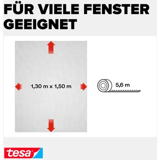 Tesa Fliegengitter Insect Stop Standard 130 x 150 cm Anthrazit