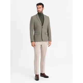 Ombre Sakko für Herren mit Viskose Slim Fit olive XXL - Olive