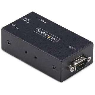 Startech StarTech.com 1-Port Seriell auf POE Ethernet Adapter,Serial TCP IP Server, Wand/DIN Montage, RS232 Ethernet Adapter/Konverter