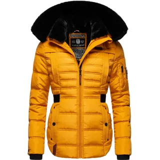 Navahoo Wintermantel "Winterjacke Melikaa", gelb