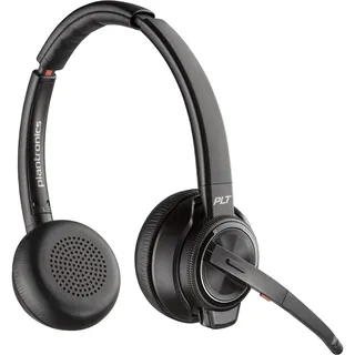 Poly Savi 8220-M STEREO D2 HS (Kabellos, USB-A), Office Headset Schwarz