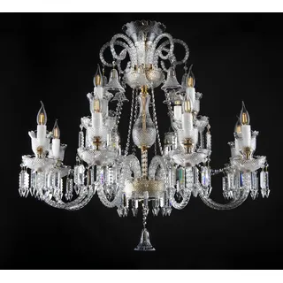Deckenlampe Kristall Kronleuchter Deckenleuchte Lüster Beleuchtung Elite Bohemia
